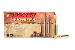 Barnes VOR-TX 308 ammunition features a 168 grain Tipped TSX Boat Tail bullet